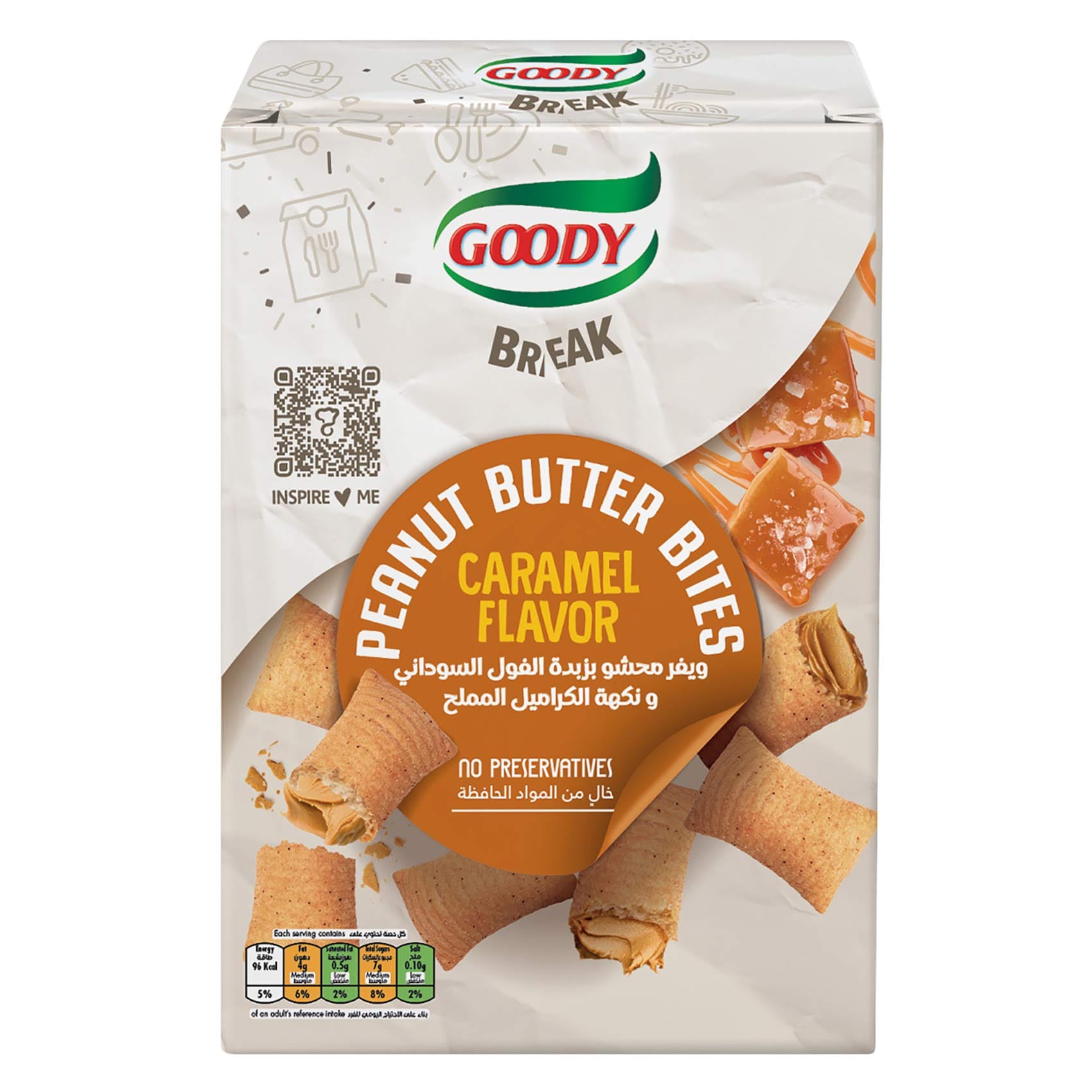 Goody Break Peanut Butter Bites Caramel Flavor 20g