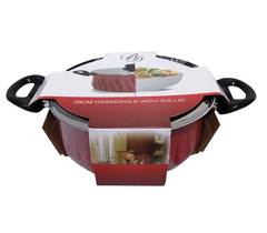 B & D Casserole with Stainless Steel Lid 28CM