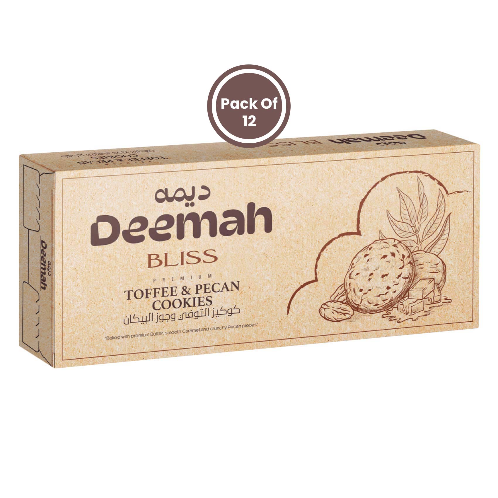 DEEMAH TOFFEE &PECAN COOKIES 85GX12