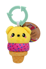 Headstart Tutti Cutie Plush Bag Tags - Ice Cream Pup 4"