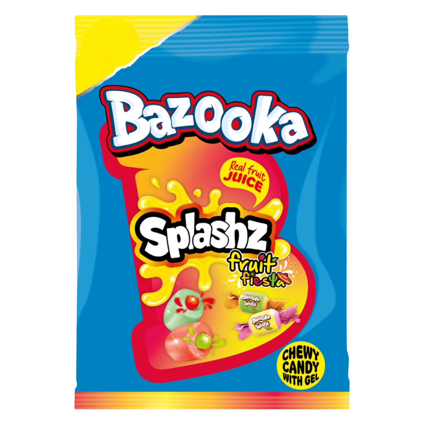 Bazooka Splashz Fruity Chewy Candy 120g