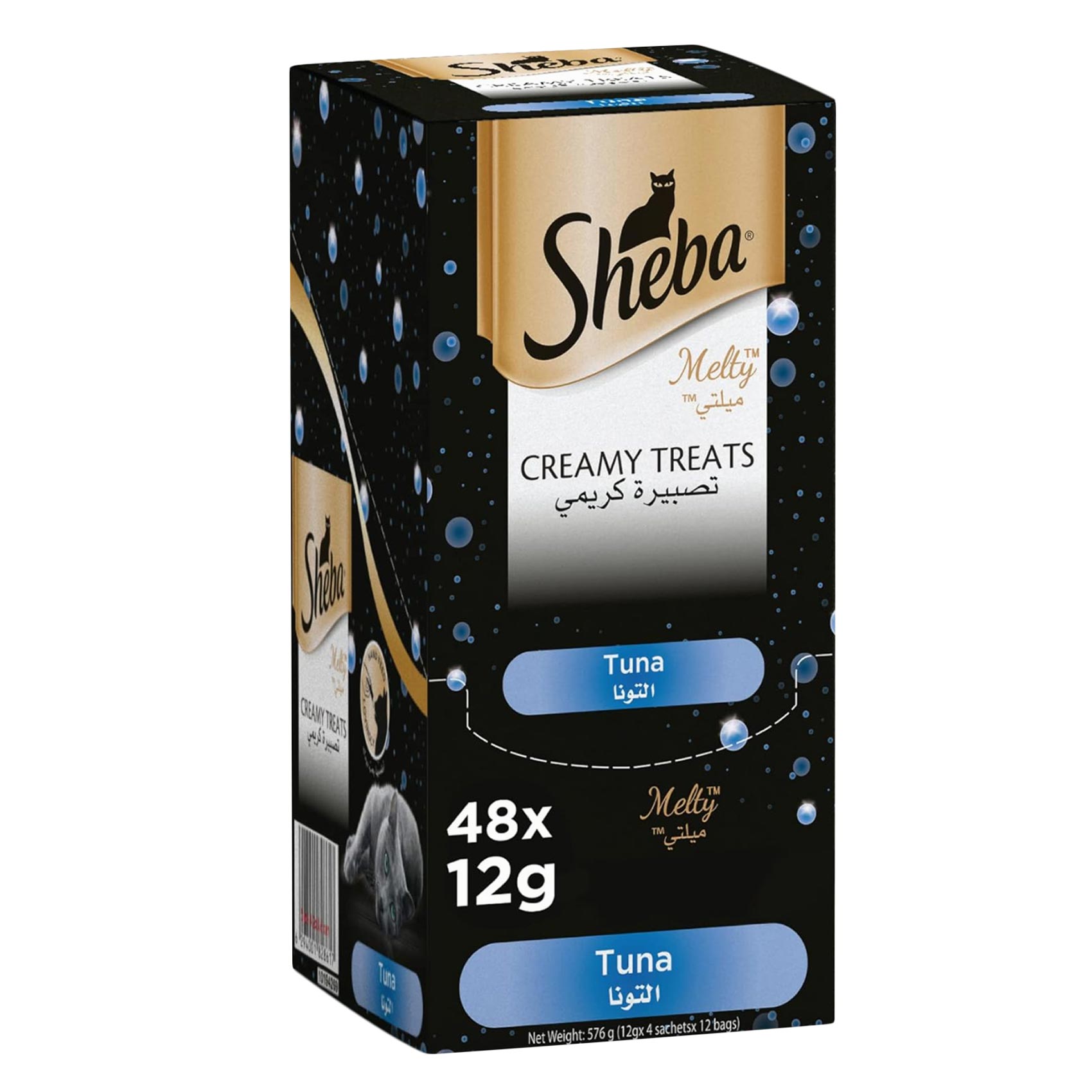 Sheba Melty Creamy Treats Tuna Cat Food 48g x Pack of 12