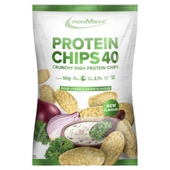 IronMaxx Gluten Free Protein Chips Sour Cream & Onion Flavour 50g
