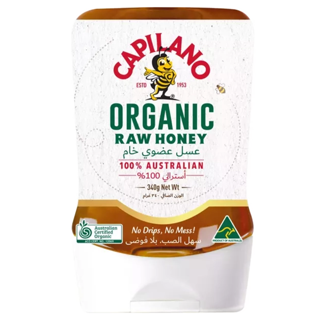 Organic Raw Honey Squeeze 340 G