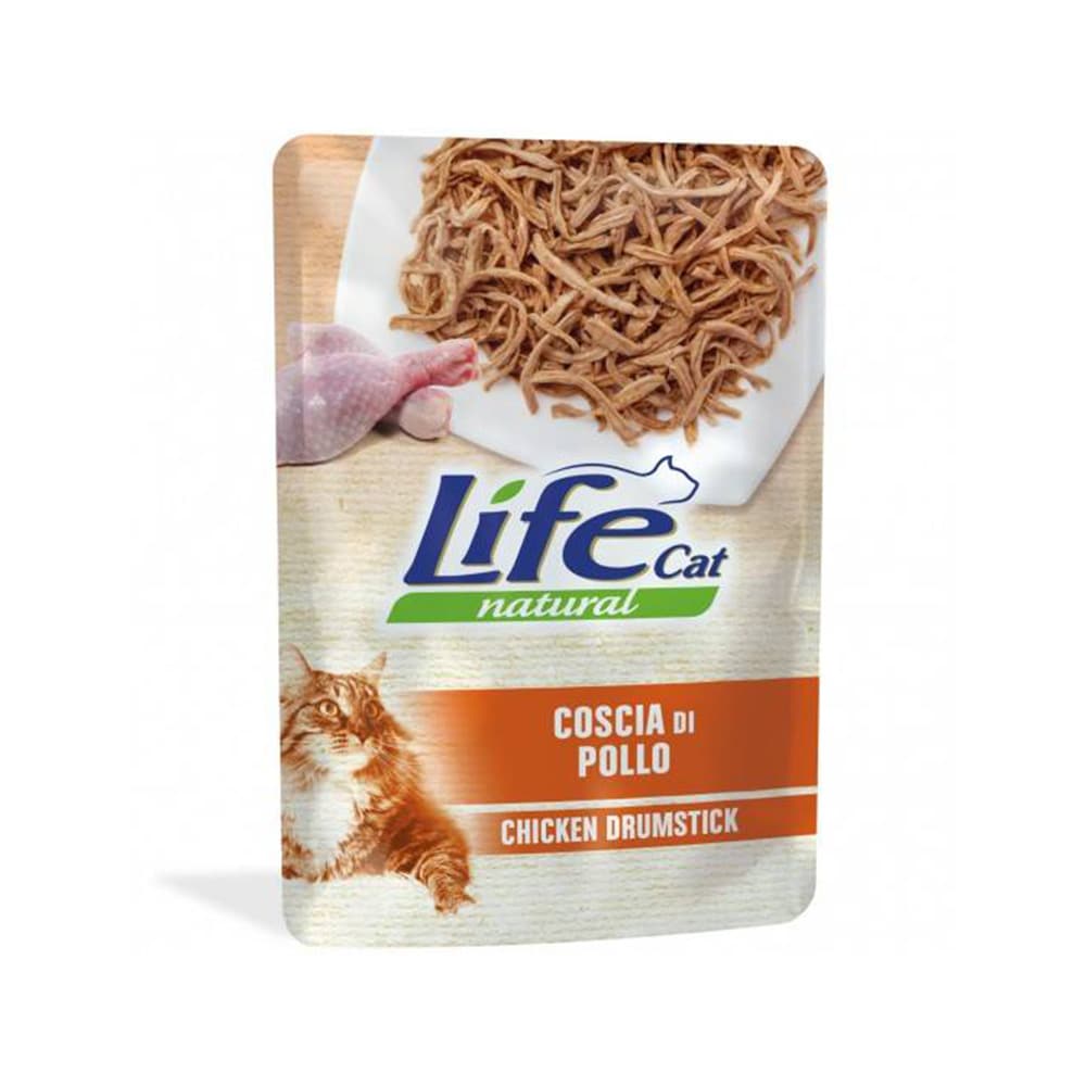 Life Cat Natural Chicken Drumstick Cat Food Pouch - 70 g