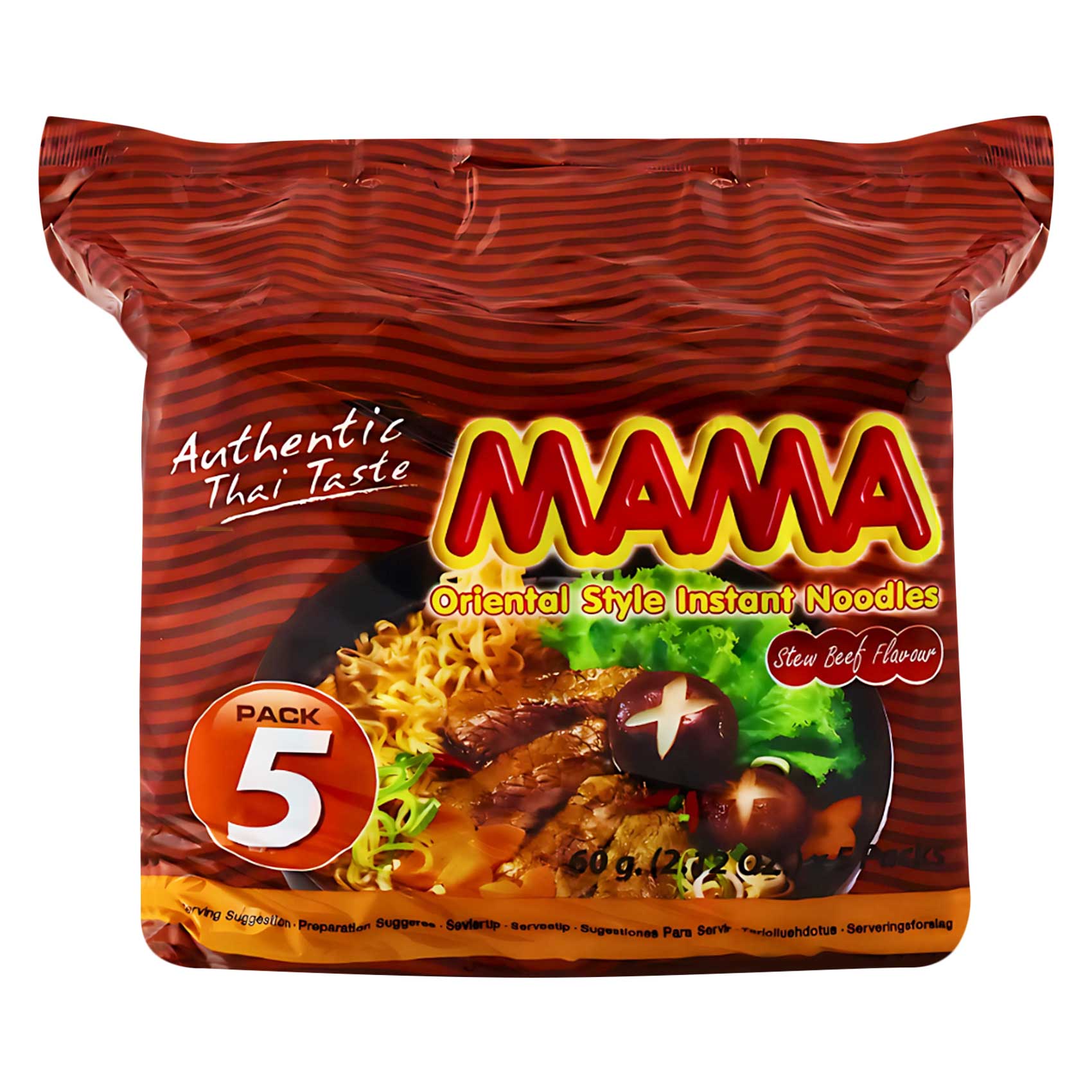 Mama Oriental Style Instant Noodles Beef Stew Flavor 60g x5 Packs