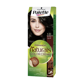 Palette 1-0 Black Permanent Natural Hair Color Cream 1pc