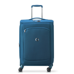 Delsey Montm Air 2.0 68 4 Double Wheels Expandable Trolly Case Blue
