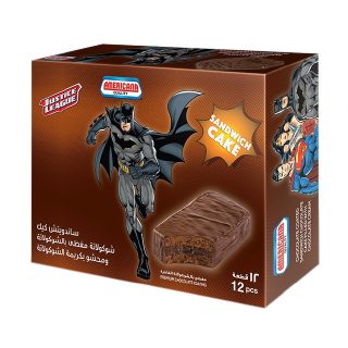 Justice League Chocolate Sandwich Cake With Chocolate & Caramel Filling-12×35 G