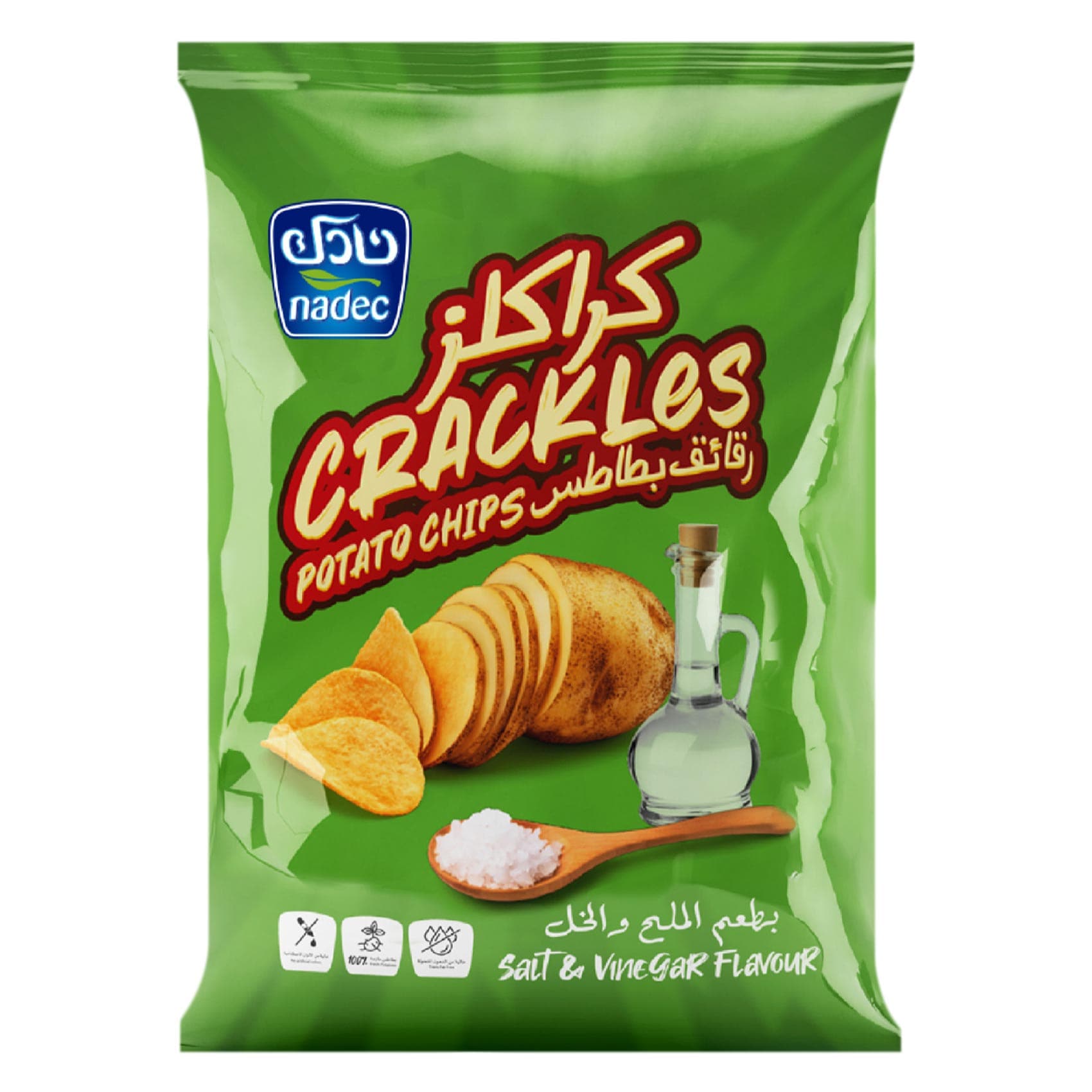 Nadec Crackles Salt & Vinegar Chips 40g