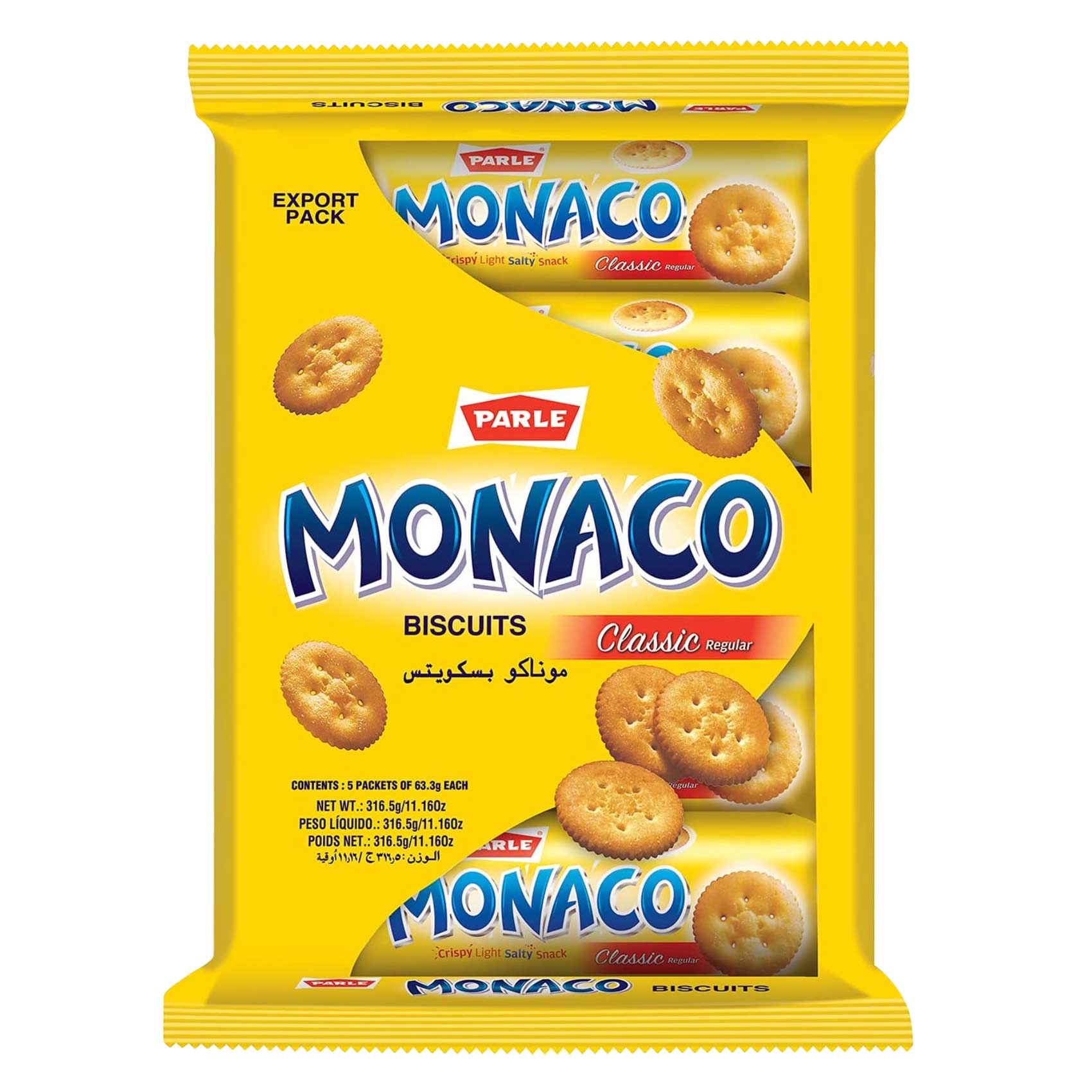Parle Monaco Biscuit 63g X5