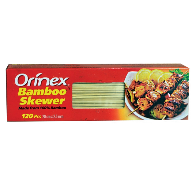 Orinex Bamboo Skewer 20cmx2.5mm 120pcs