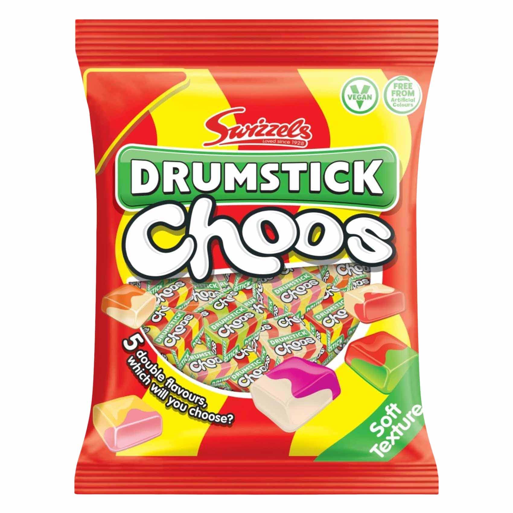 Swizzels Drumstick Choos 5 Types Chewy Candy 115g