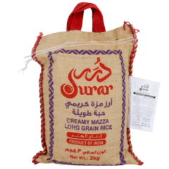 Durar Creamy Mazza Long Grain Rice 3kg