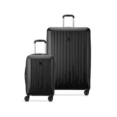 Delsey Christine Trolley Luggage 2 Piece Set 82cm, 55cm - Black