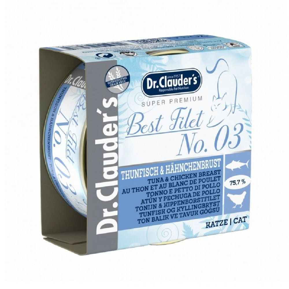 Dr.Clauder's Best Filet No. 03 Tuna and Chicken Breast Wet Cat Food - 70 g