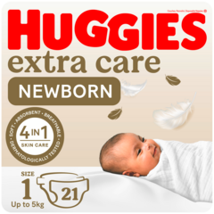 Huggies Extra Care Newborn Diapers Size 1 (5 KG) 21Diapers
