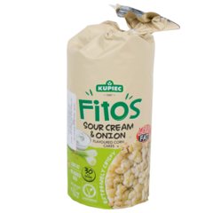 Kupiec Fitos Sour Cream & Onion Flavoured Corn Cakes 120g