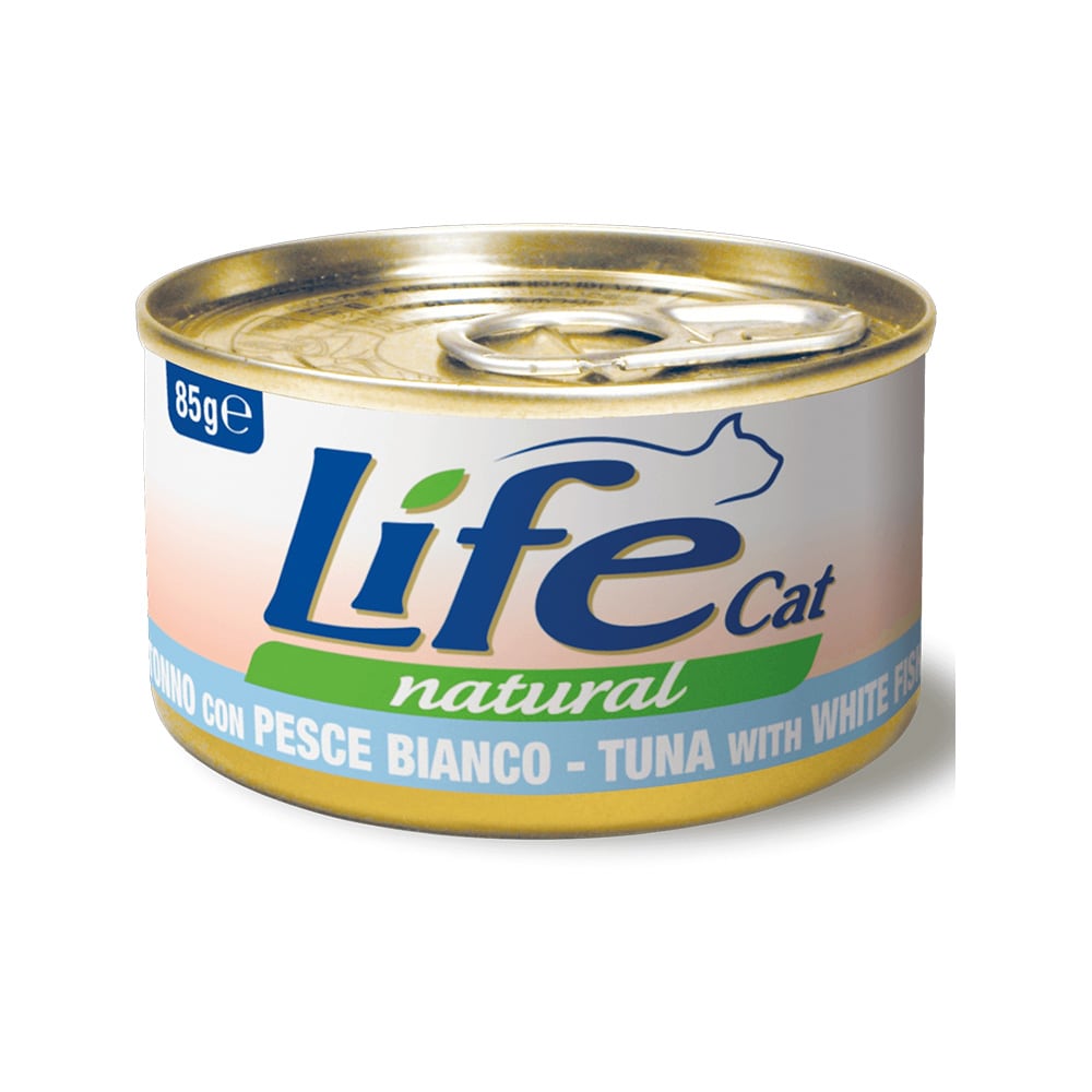Life Cat Natural Tuna with White Fish Canned Cat Food - 85 g