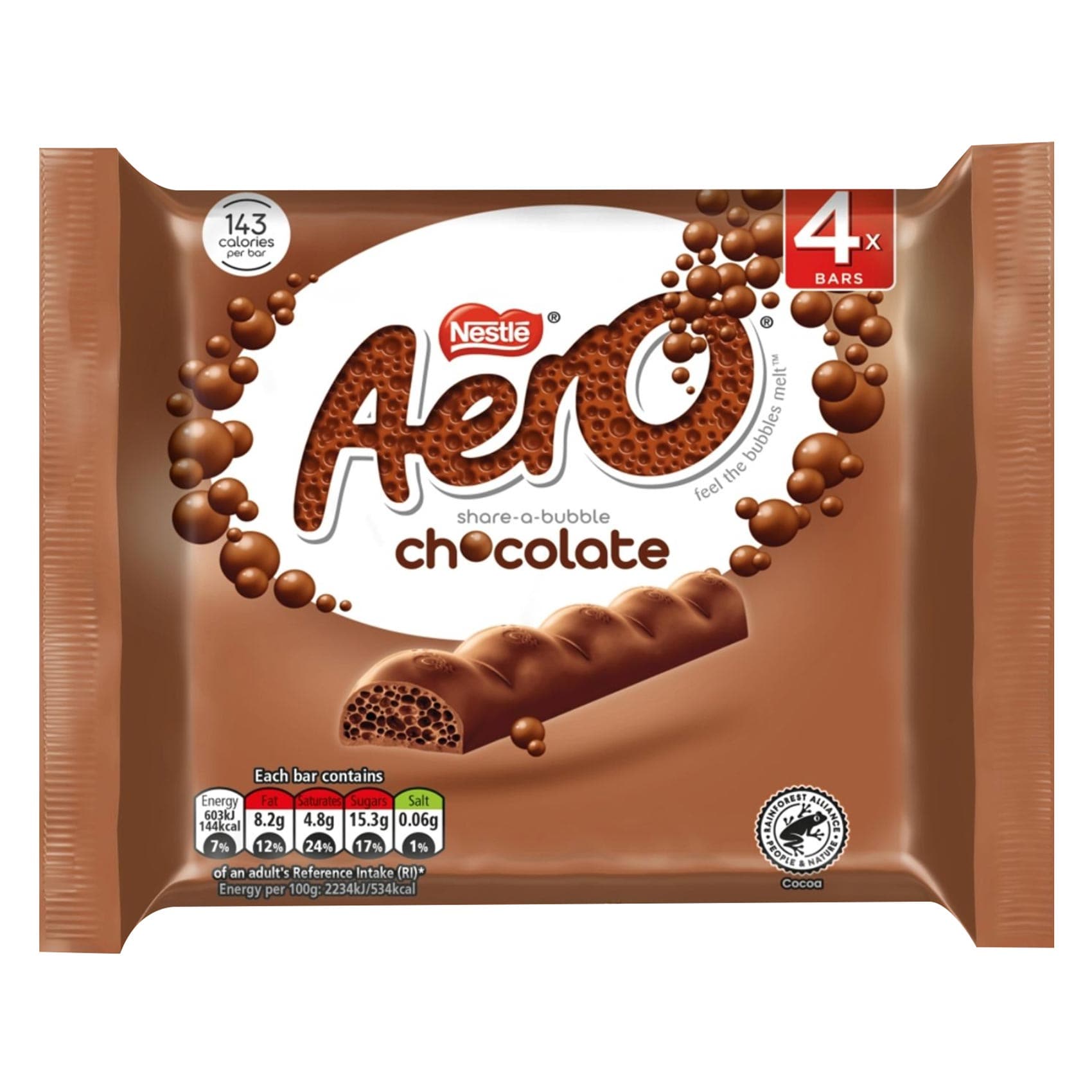Nestle Aero Bubbly Milk Chocolate Bar 108g