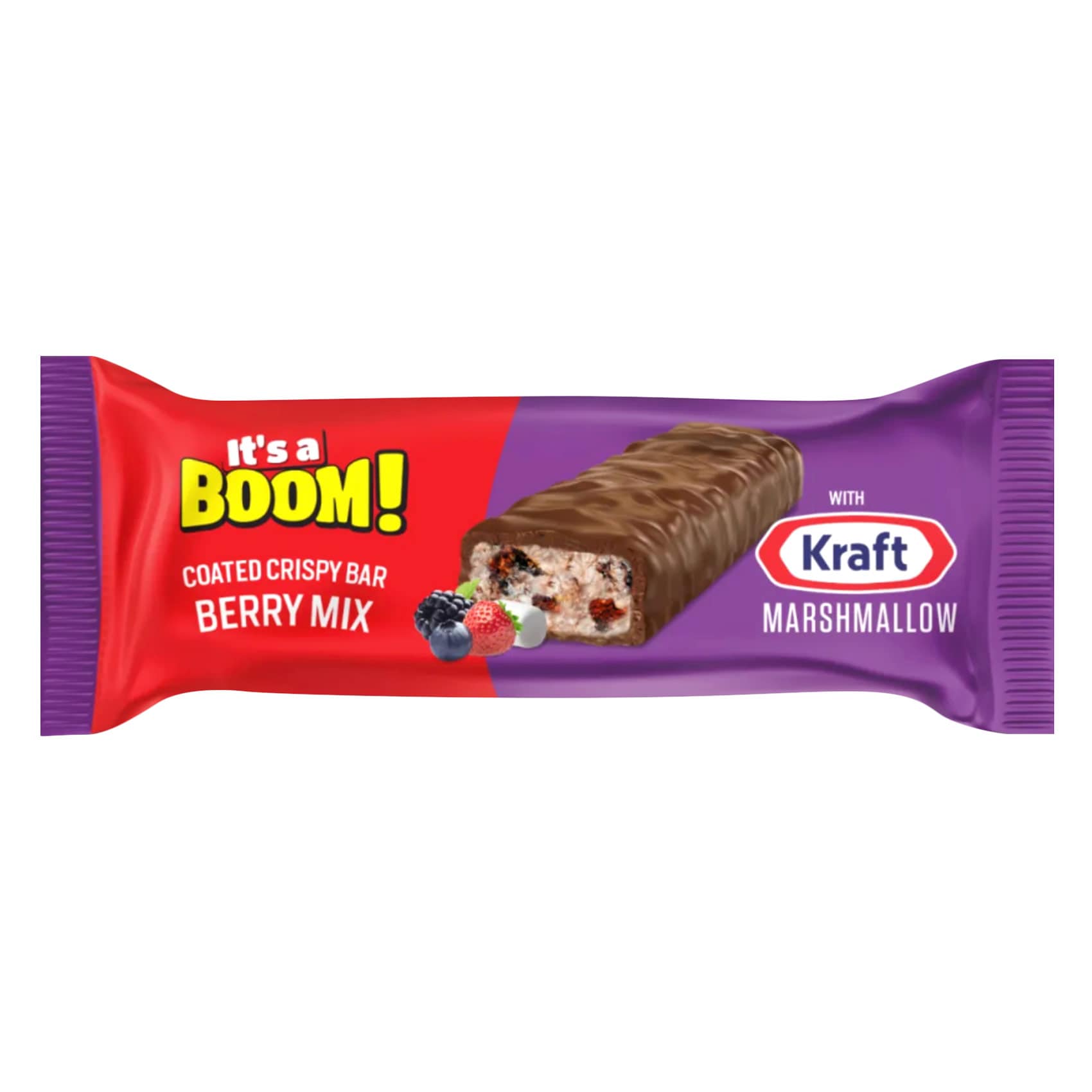 It's A Boom Kraft Coated Crispy Bar Berry Mix Marshmallow – 40 g