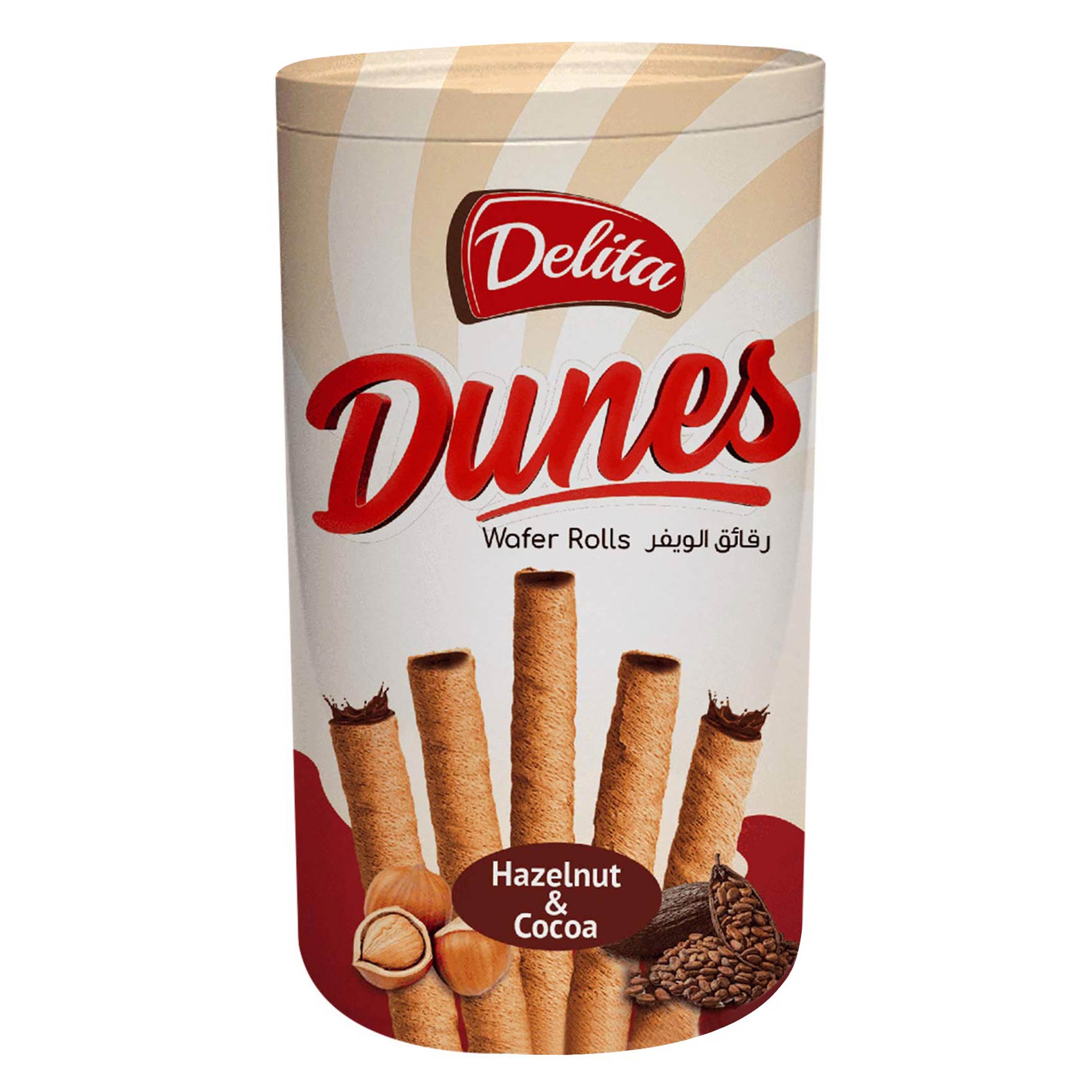Delita Dunes - Hazelnut & Cocoa Wafer Rolls 250g