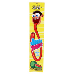 Jojo Jumbo Tongue Sour Powder Filled Chew Watermelon Flavor 50g