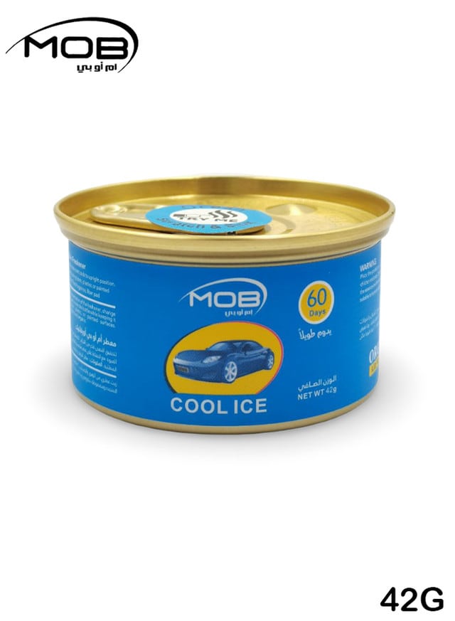 MOB Cool Ice Organic Air Freshener for Cars, Homes and Offices with Long-Lasting Fresh Scent 42g