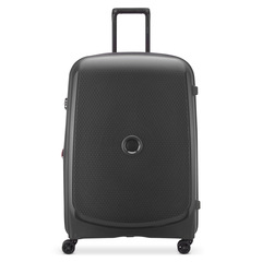 Delsey Belmont Plus 83cm 4 Double Wheels Trolly Case Black