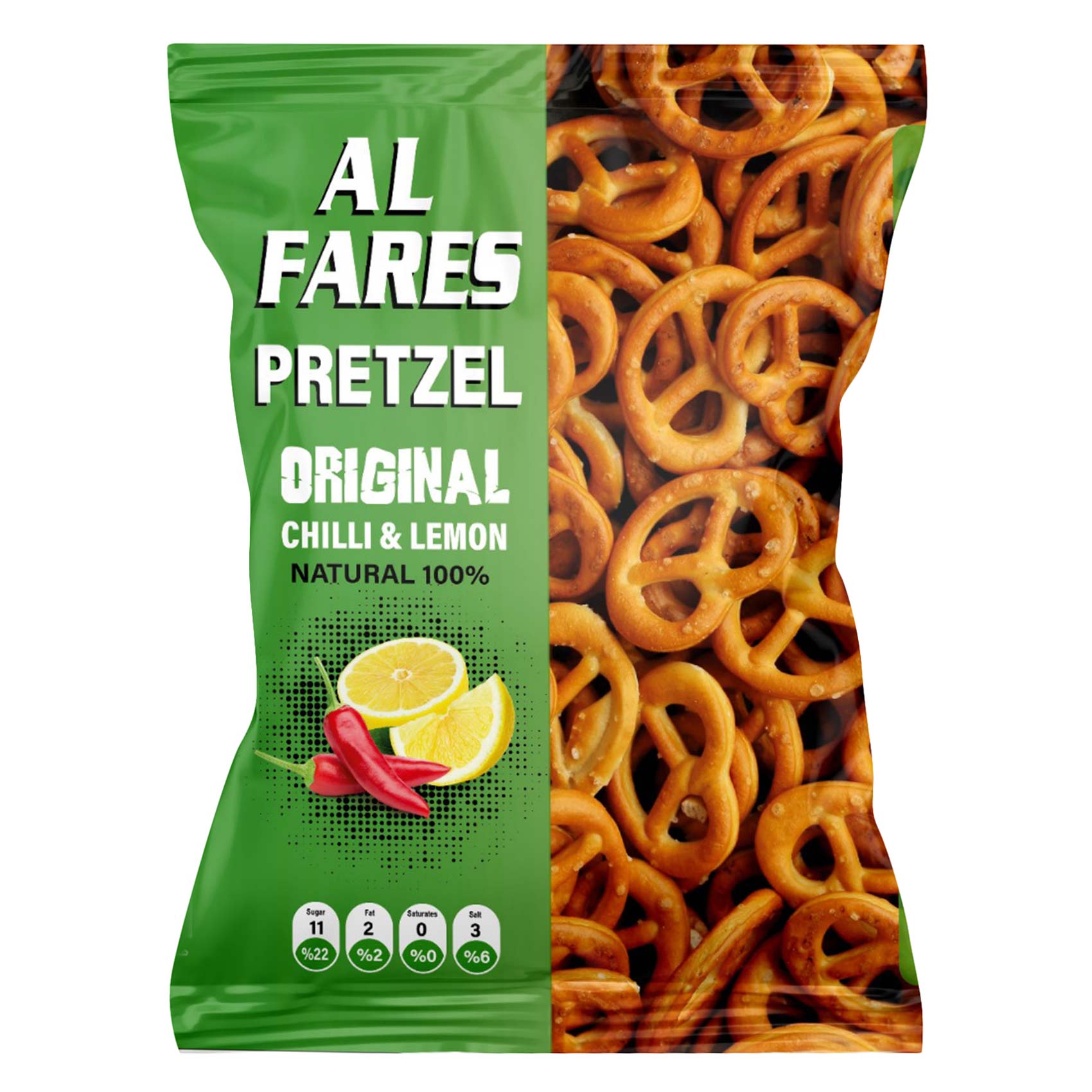 Alfares Pretzel Chili Lemon 120g