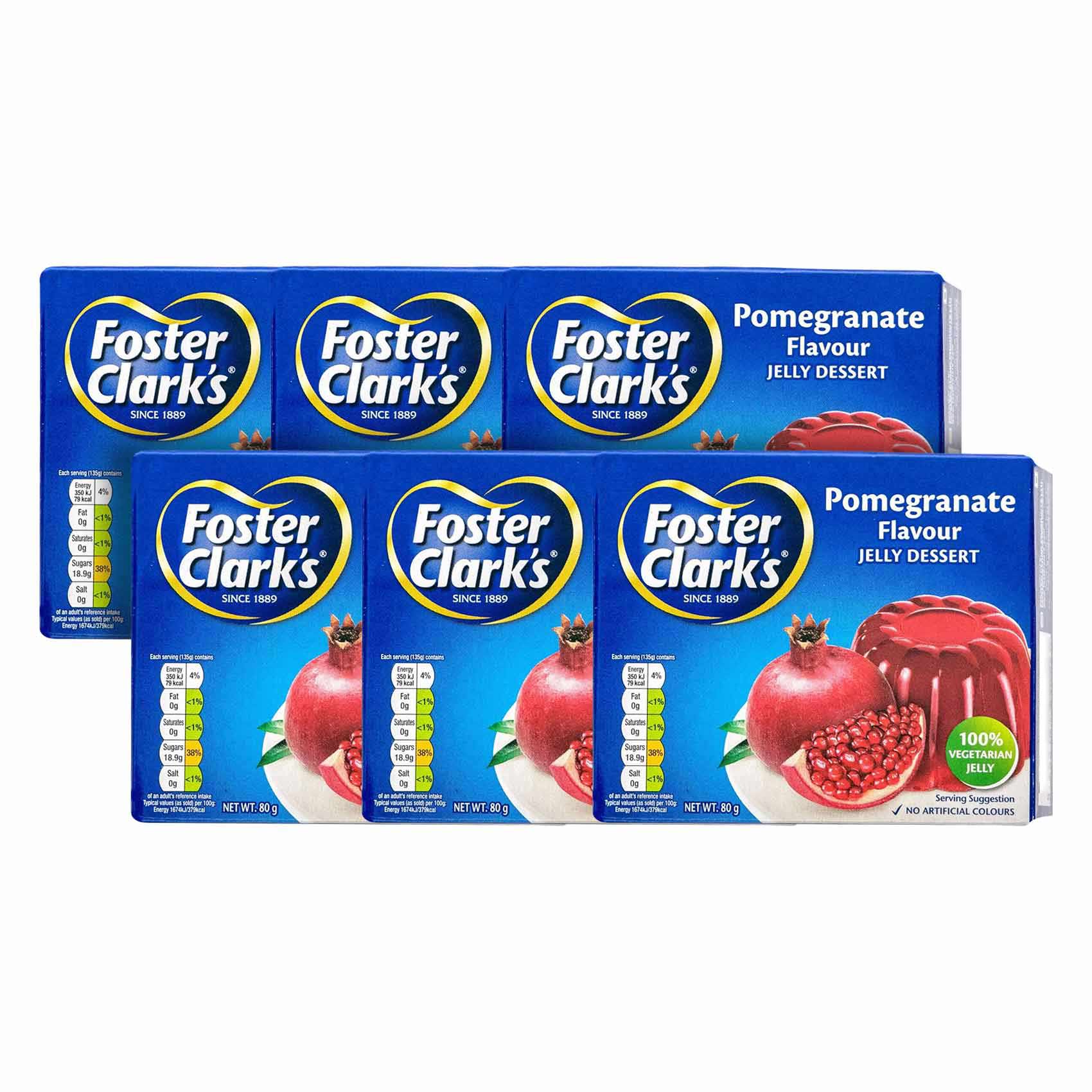 Foster Clark's Pomegranate Flacour Jelly 80g x6
