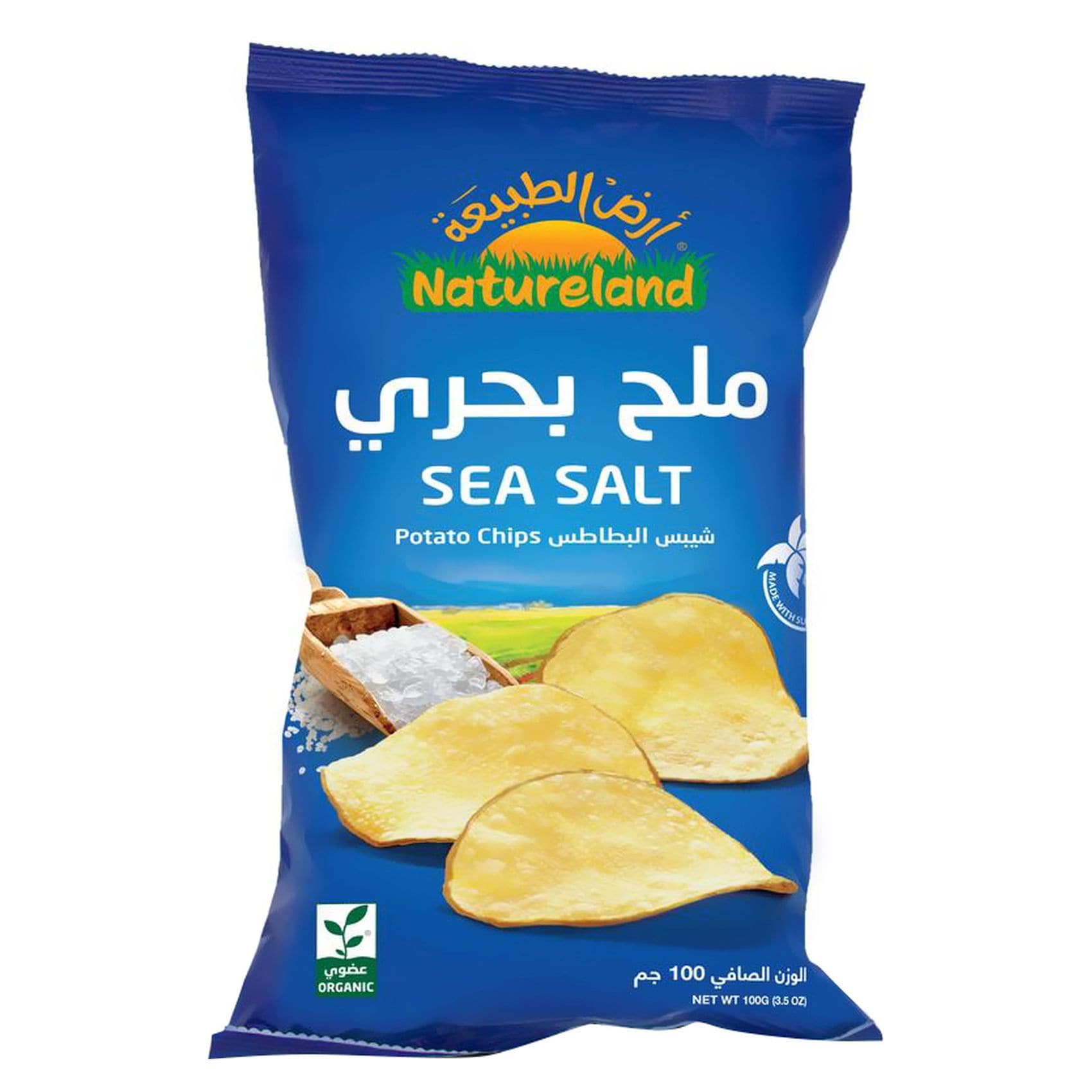 Natureland Sea Salt Chips 100g Organic
