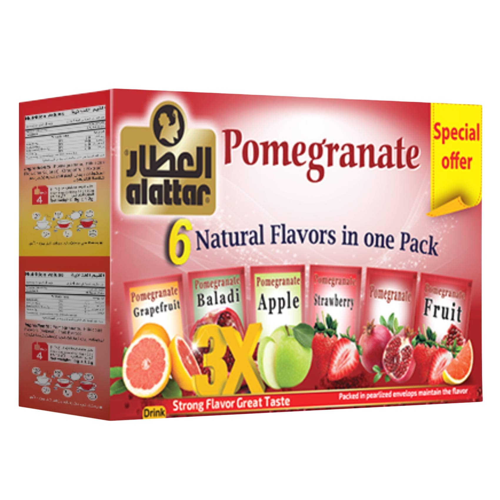 Alattar Pomegranate 6 Variations Tea Bags X24