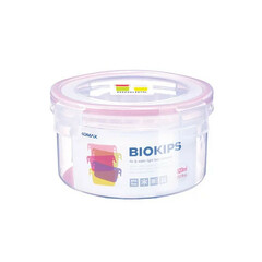 Komax Biokips Plastic Round Food Container 920ml Pink