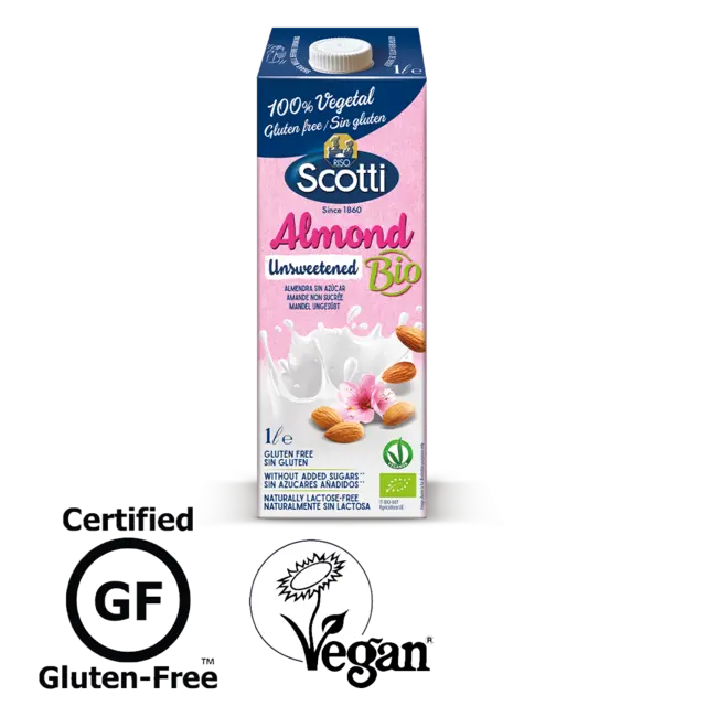 Scotti Bio Unsweetened Almond Drink Gluten Free 1L