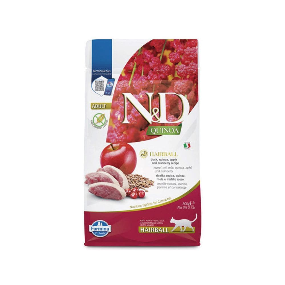 Farmina N&D Quinoa Hairball Duck Dry Cat Food - 300 g