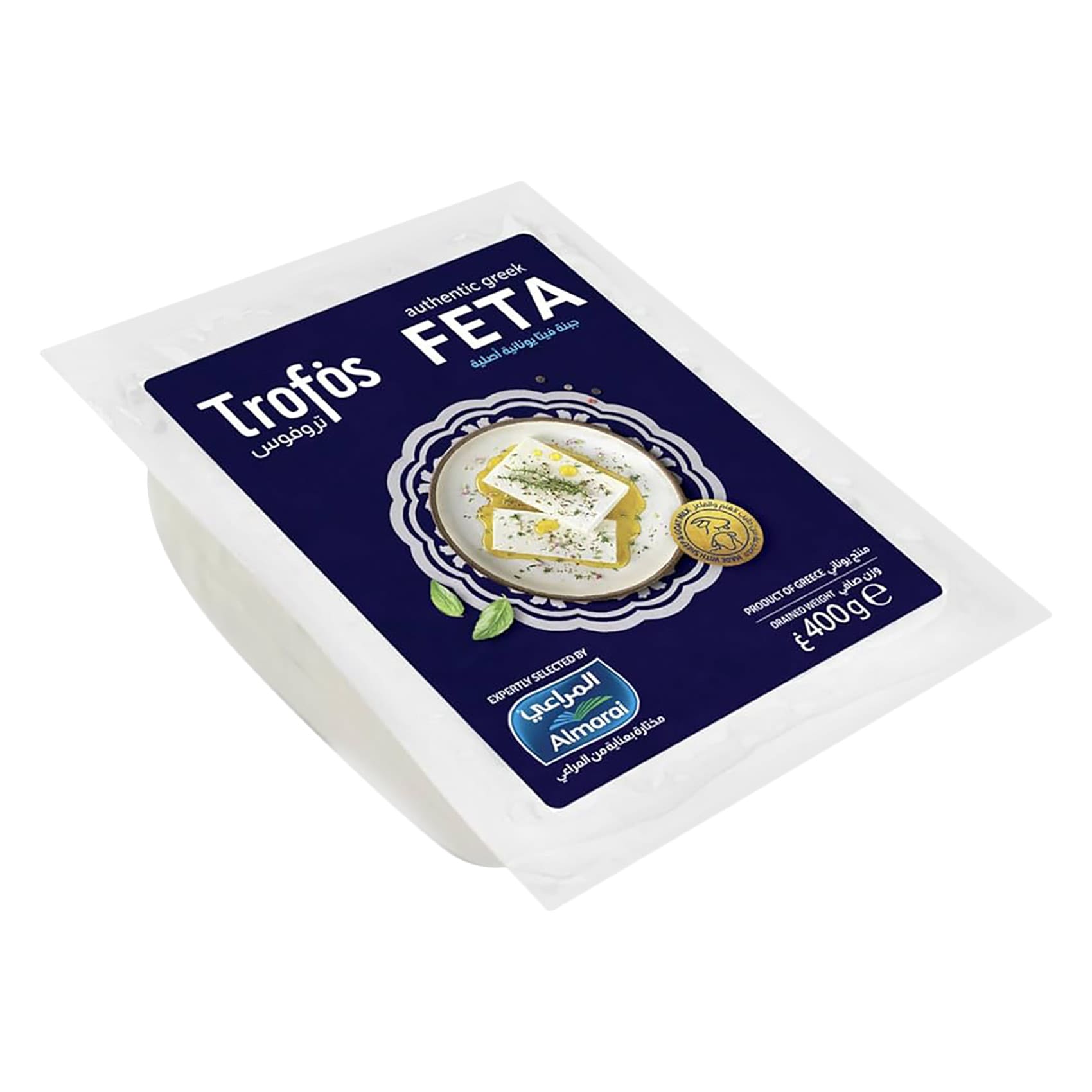 Almarai Trofos Authentic Greek Feta Cheese In Brine 400g