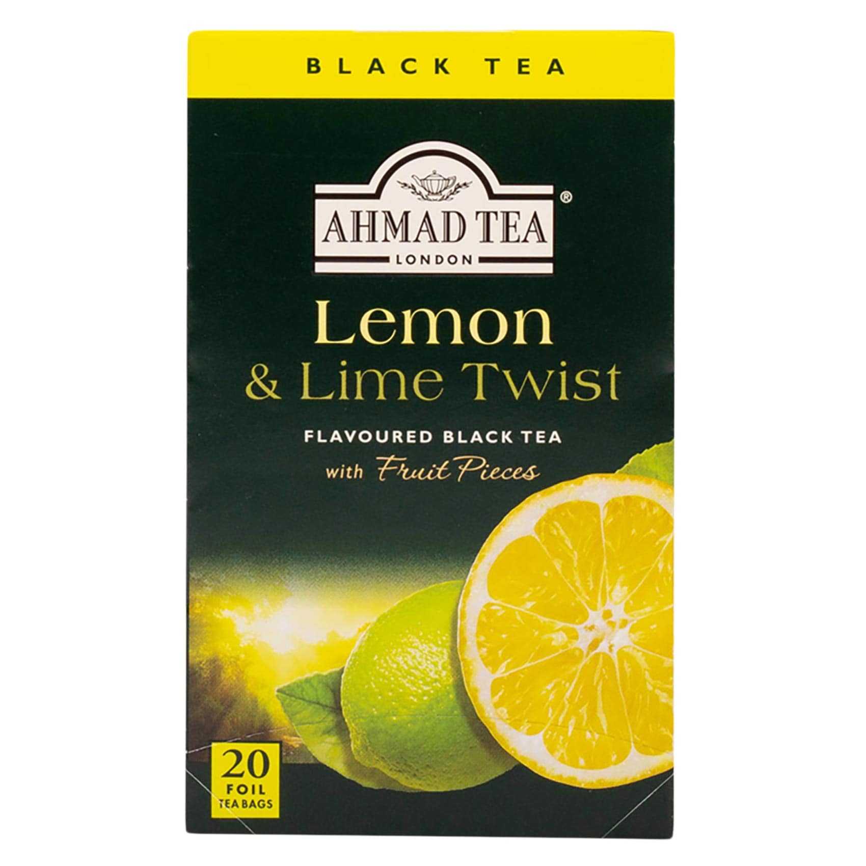 Ahmad Tea -6 x20 AluFoil-EnvelopedTea Bags Lemon & Lime Twist