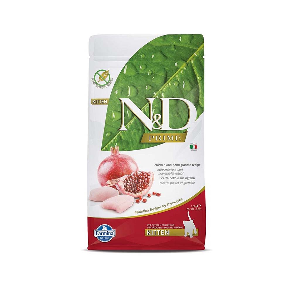 Farmina N&D Prime Chicken and Pomegranate Dry Kitten Food - 300 g