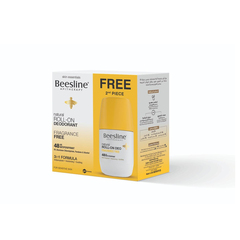 Beesline Natural Roll-On Deodorant Fragrance Free (Promo Pack) 2*50ml