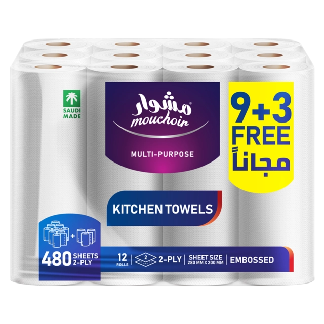 Mouchoir Kitchen Towels Multi-Purpose 9+3Rolls