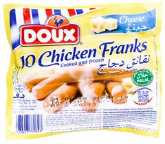 Doux Cooked & Frozen Cheese Chicken Franks 10pc