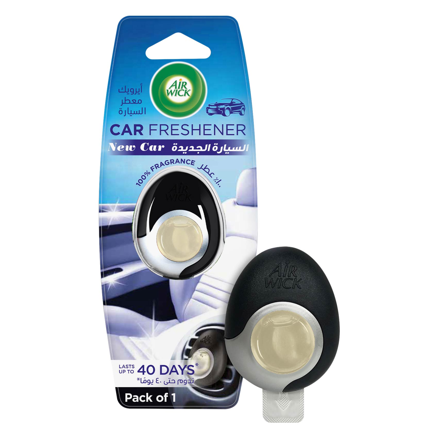 Air Wick Car Freshener Vent Clip, New Car Scent, 2.5ml
