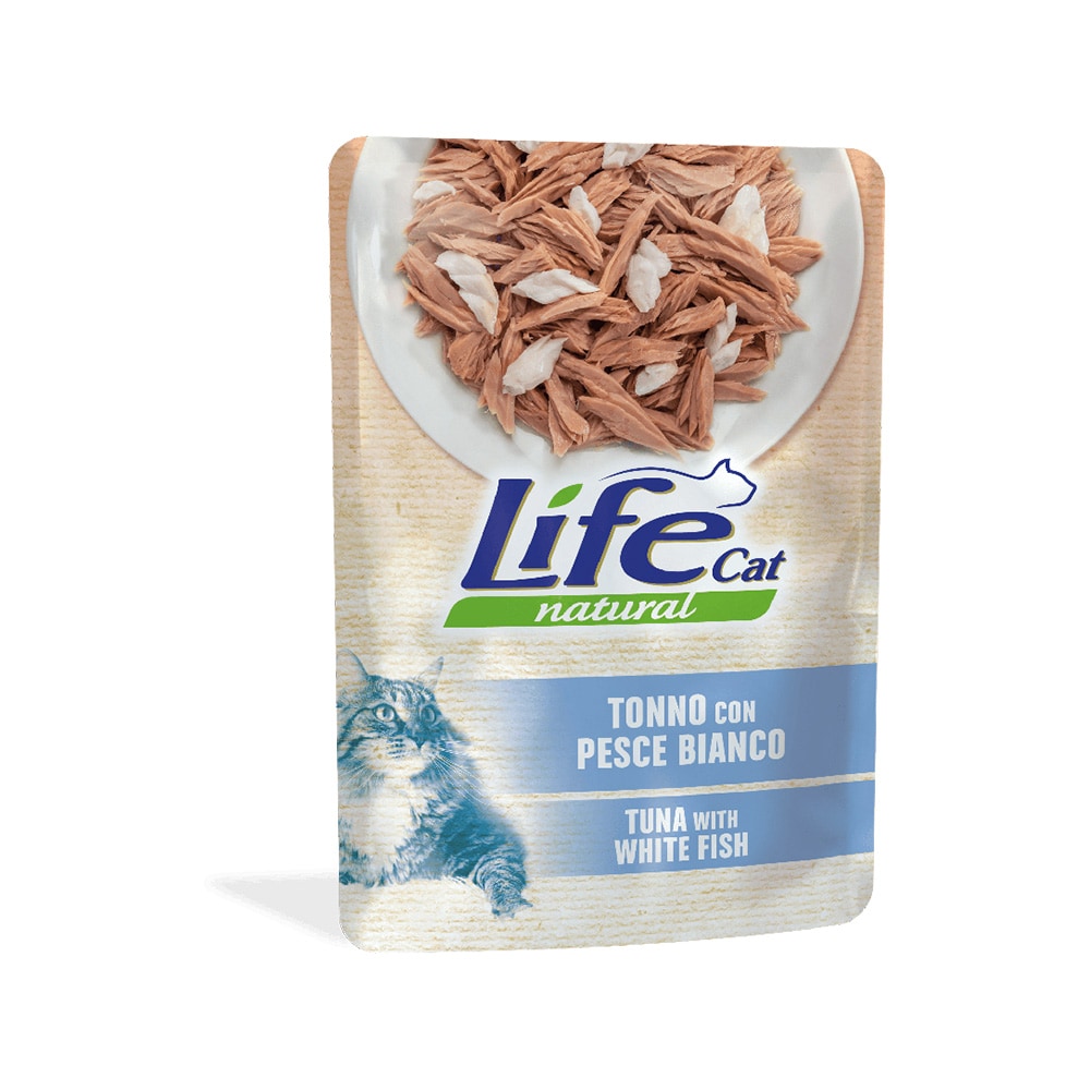 Life Cat Natural Tuna with White Fish Cat Food Pouch - 70 g