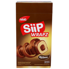 Nabati Siip Wrapz Chocolate Flavoured Coated Snack 12*14.5g