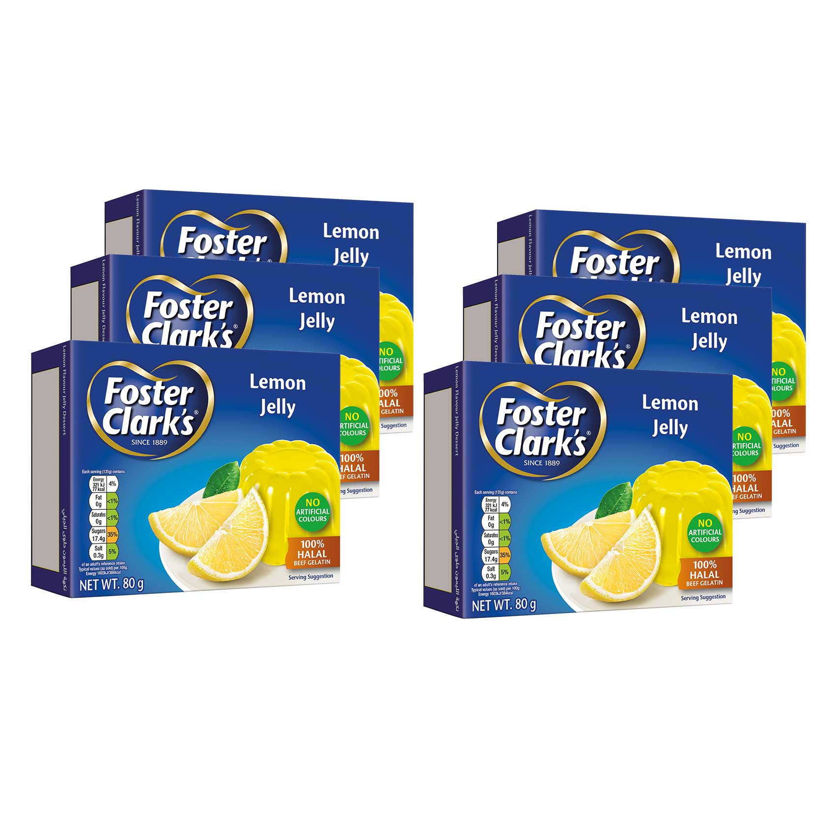 Foster Clark’s Jelly Lime Flavor, 80g x6