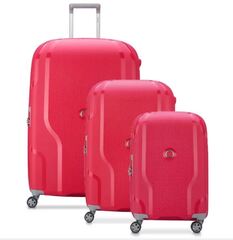 Delsey Clavel Luggage Trolley Set 83cm, 70cm, 55cm - Magenta