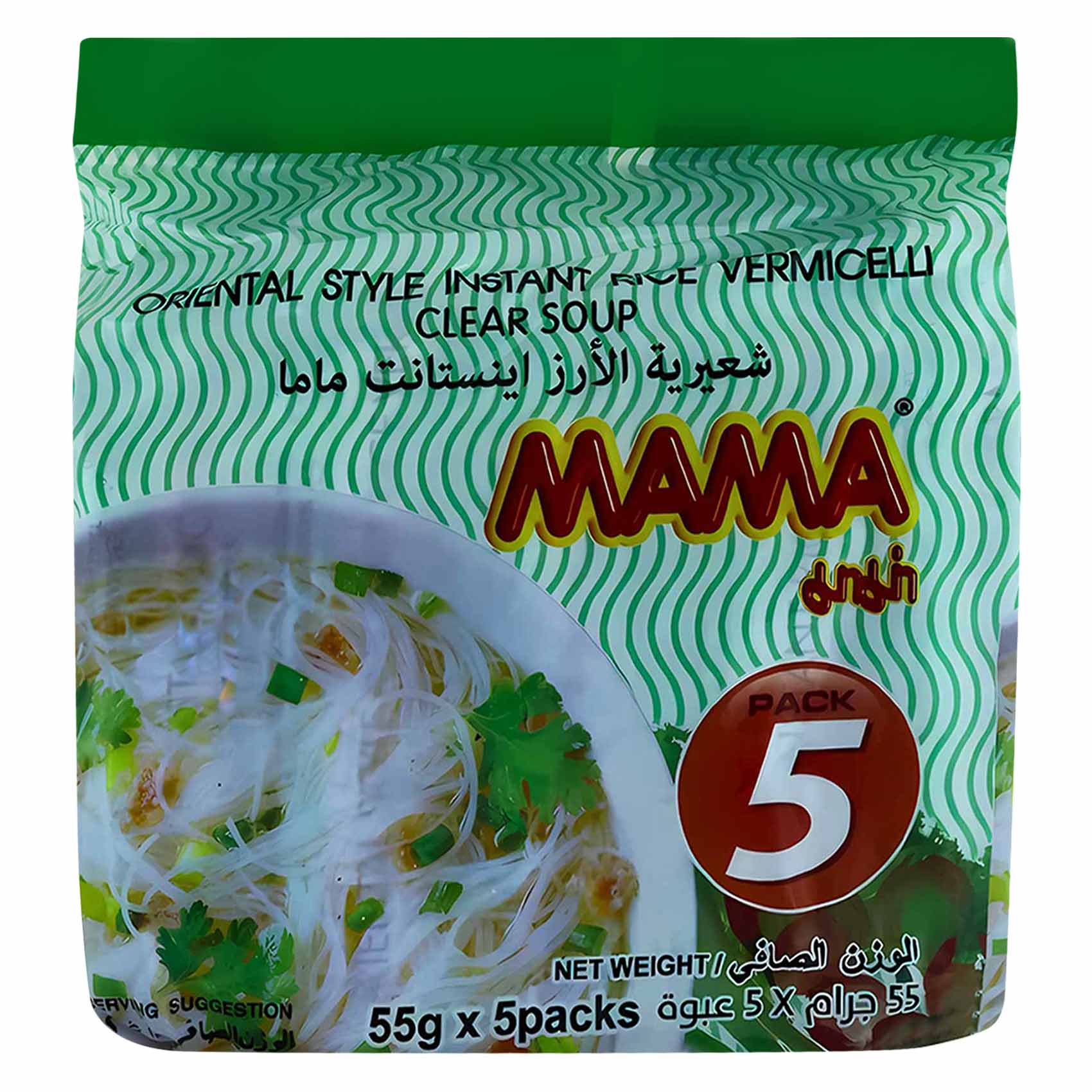Mama Oriental Style Instant Noodles Tom Yum Kung Creamy Shrimp Flavor 55g x 5 Packs