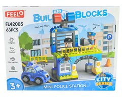 Feelo Mini Police Station Building Blocks 63 pcs