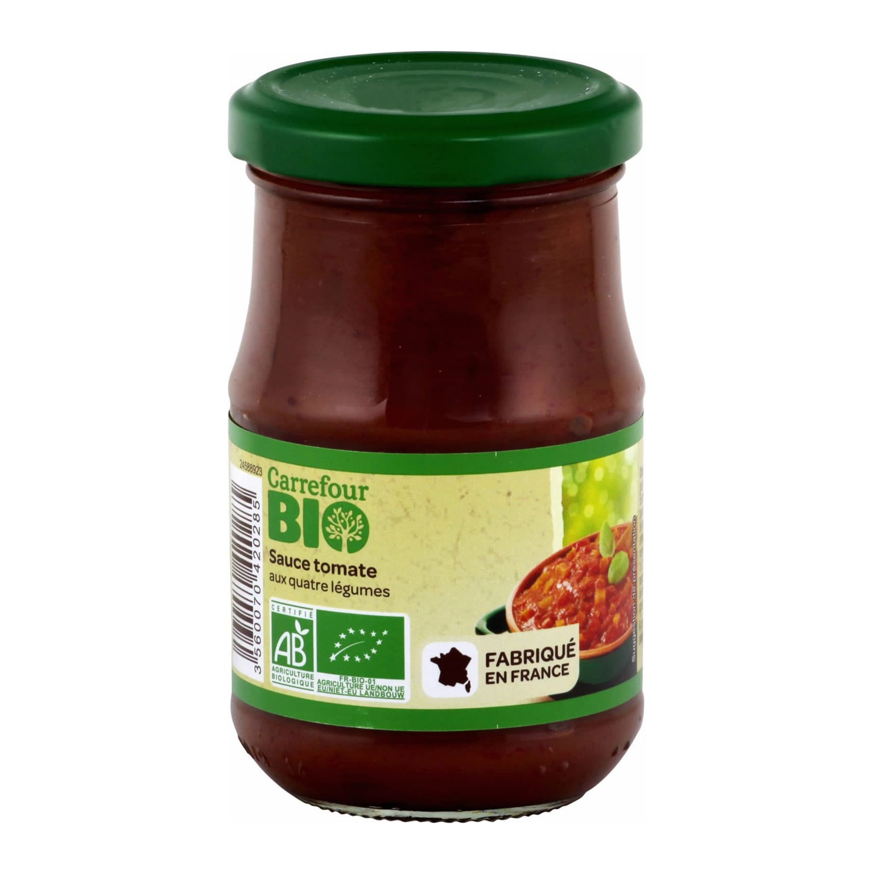 Carrefour Bio Tomato Sauce With Vegetables 190g